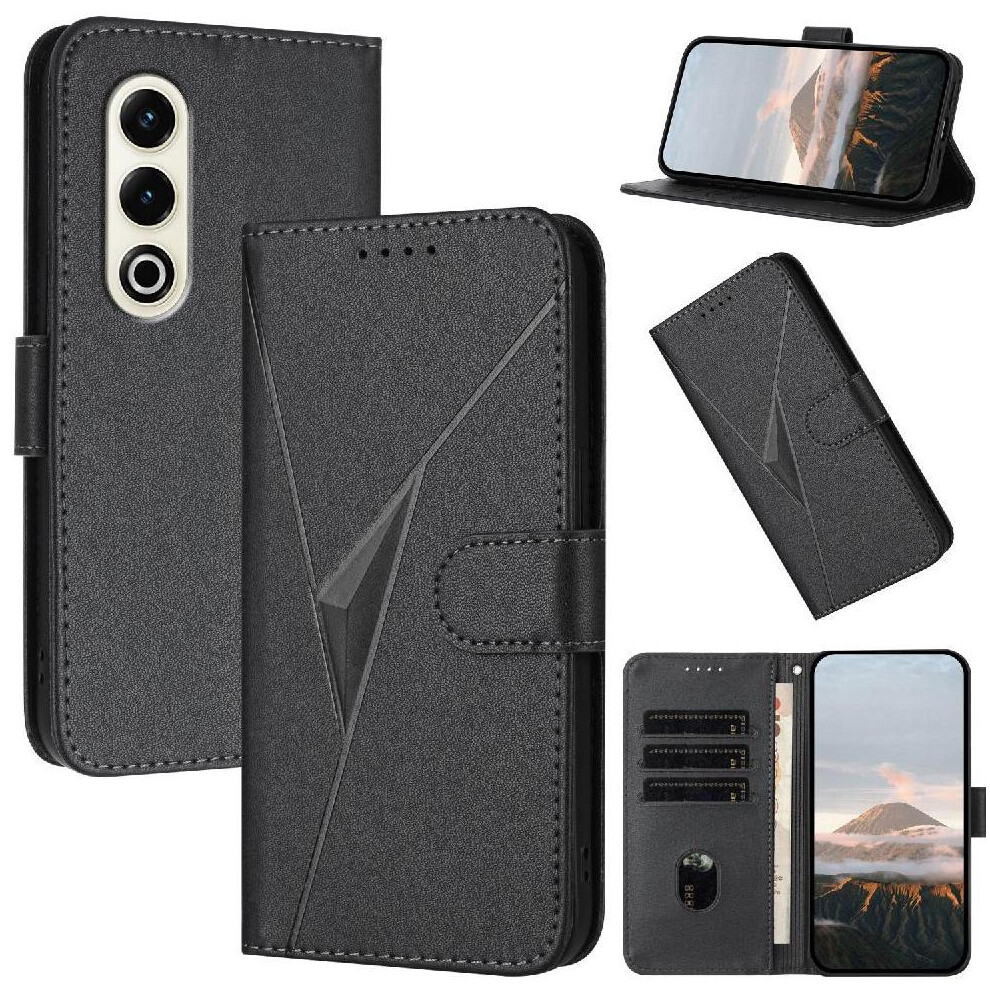 (Black) Flip Case For Itel S25 Premium Pu Leather With Card Slots Flip Protective Mobile Phone Anti-Fall With Kickstand Function Black 764544183642
