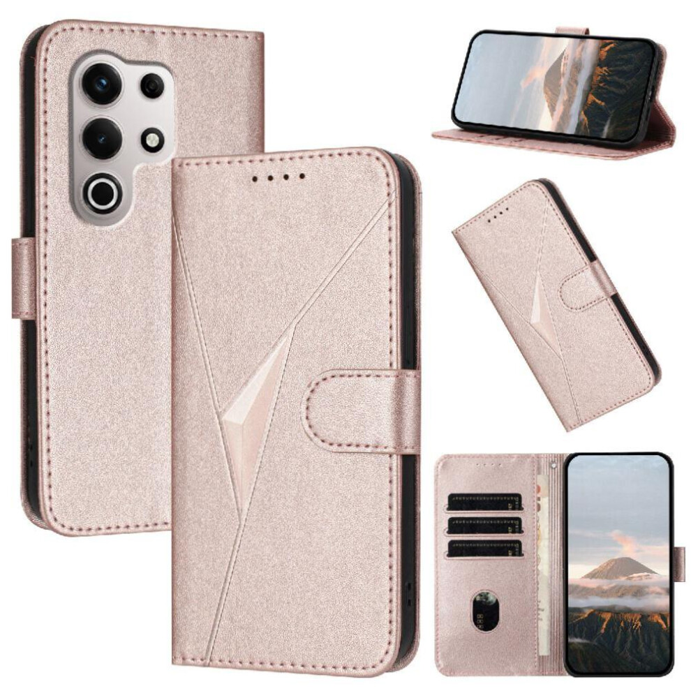 (Pink) Flip Case For Itel S25 Ultra With Kickstand Function Premium Pu Leather With Card Slots Flip Protective Mobile Phone Anti-Fall Pink 764544183758