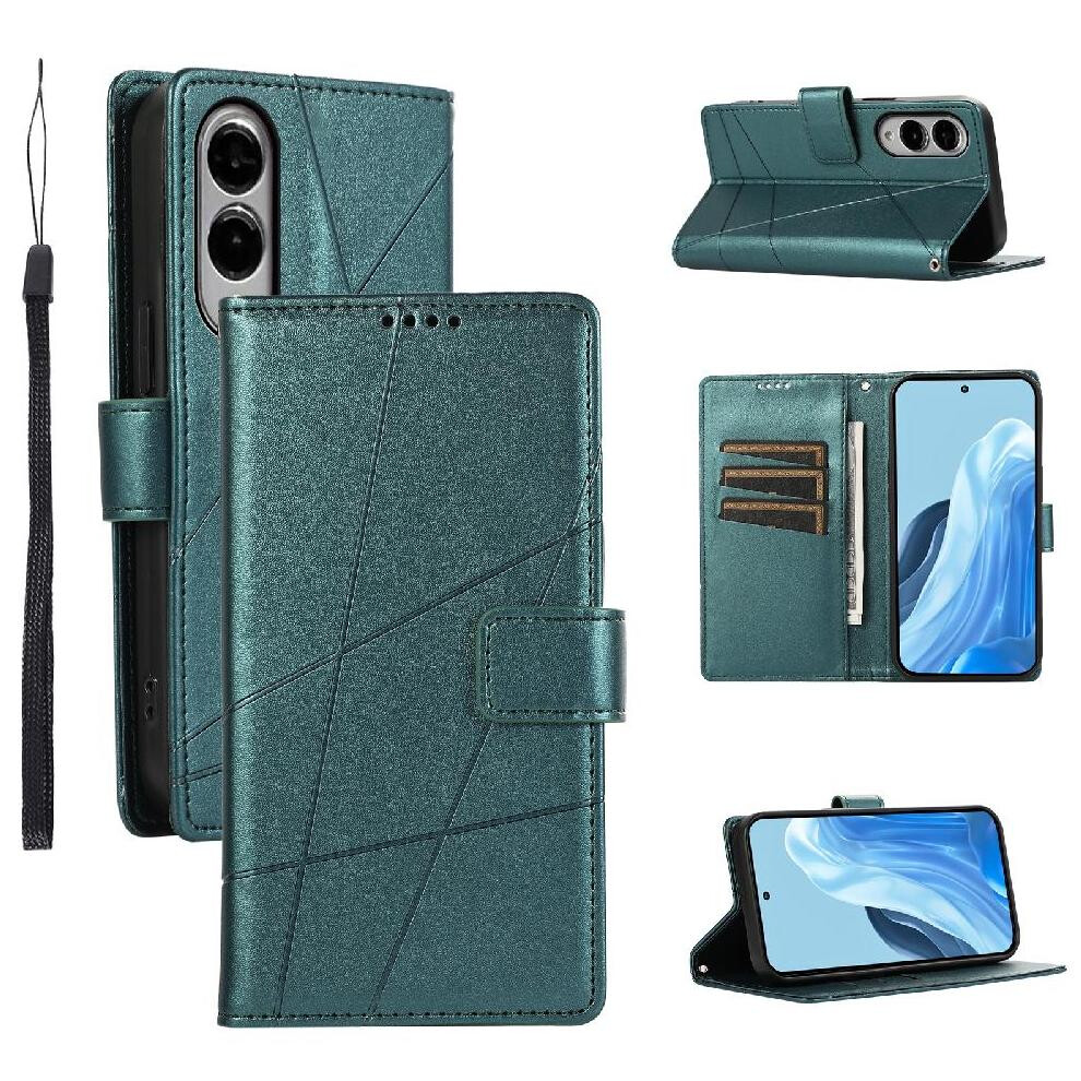 (Green) Case For Samsung Galaxy S25 Edge Shock Absorbing Shockproof Kickstand Three Card Slots Green 764544184021