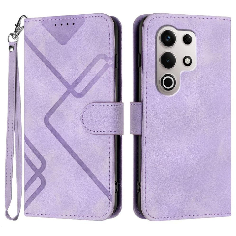 (Purple) Flip Case For Itel S25 Ultra Pu Leather Flip Wallet With Card Slot Stand Magnetic Cover Purple 764544186636