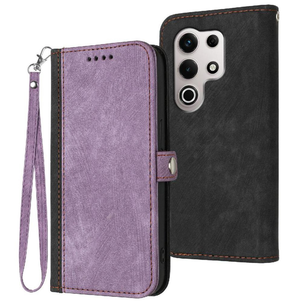 (Purple) Case For Itel S25 Ultra With Card Slot Stand Pu Leather Magnetic Closure Flip Folio Book Kickstand Protective Wallet Purple 764544186933
