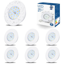 HiBay 6X 5W LED Downlights Recessed Spotlights Ceiling Lights Ultra Slim Down Light White IP44 Kitchen Spotlight Cool White 6000K 240V
