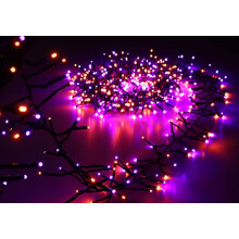 Christmas Concepts? 500 6M/20FT Orange/Purple LED Cluster Lights With 8 Function Controller - Indoor/Outdoor - Energy Efficient A++ - Christmas Lights