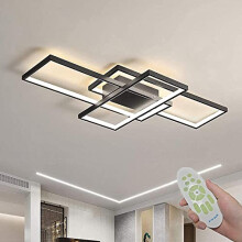 6601 ASDMD 45W LED Ceiling Light - Dimmable Square with Remote, 2700-6500K, Living Room, Dining Room, Bedroom