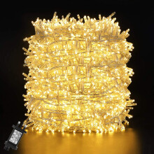 GlobaLink Christmas Lights Outdoor, 50m/164FT 2000LEDs Christmas Fairy String Lights Mains Powered with 8 Modes, IP44 Waterproof Cluster Lights for