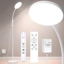 Mojimdo 20000 Lux Light Lamp, Flexible and Dimmable LED Daylight Floor Lamp with 5 Color 10 Brightness for Reading Working, Floor Standing Sunlight