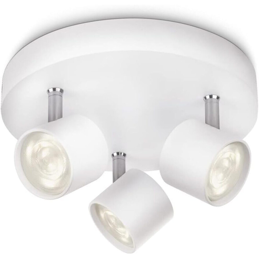 Philips Myliving Star 3 Spot Spiral Ceiling (Integrated 3 X 3 W Led Bulb) - Light/White