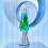 MATHMOS Astro Lava Lamp The Original - Blue/Green 2