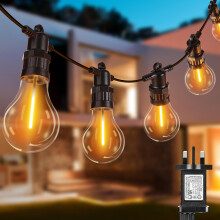 Joomer Festoon Lights Outdoor Mains Powered, 28.5M Outdoor String Lights with 30 Edison Bulbs, 8 Modes Garden String Lights Waterproof Timer