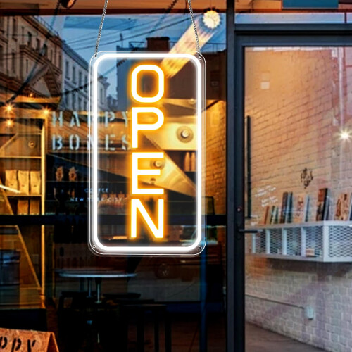 LightingWill LED Neon Open Sign, 16