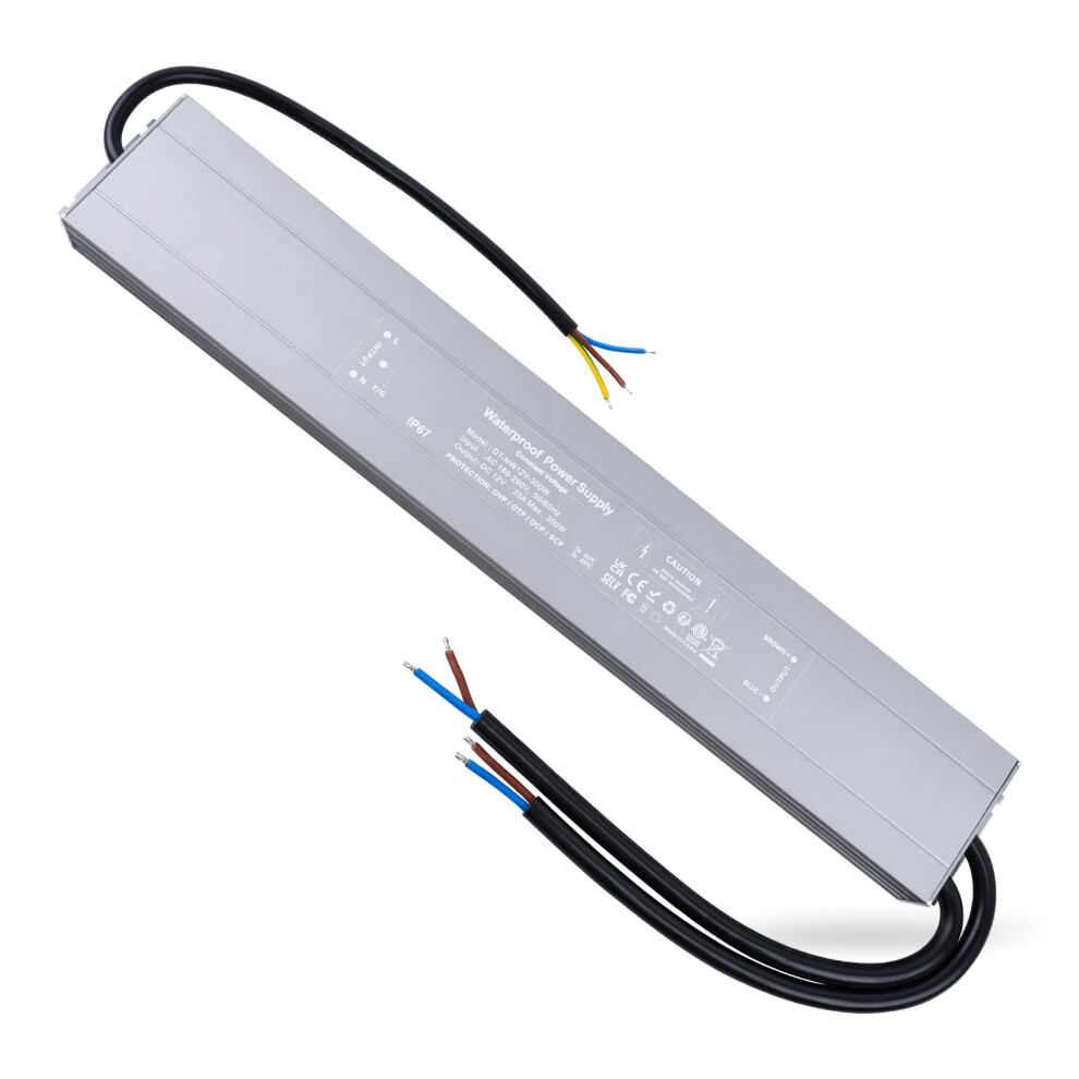 Reylax 12V Led Driver Lighting Outdoor Transformer 300W 25A, Ip67 Waterproof Transformer, Constant Voltage Led Power Supply, Ac To Dc Low Voltage 5051219630668