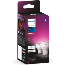 Philips Hue White and Colour Ambiance Smart Light 2 Pack [GU10 Spot] with Bluetooth. Works with Alexa, Google Assistant and Apple Homekit