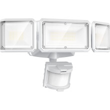 LEPOWER Battery Powered LED Flood Light Outdoor,1500LM Motion Sensor Security Lights,5000K, IP65 Waterproof,Wireless Flood Light Battery Operated,3