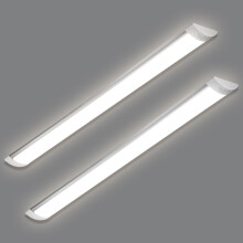 HUMIGA 5FT LED Batten Light, 50W Low Profile Wall Ceiling Surface Mounted Fitting, IP20 Slim Wide Tube Lighting for