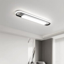 Naroume Modern LED Flush Mount Ceiling Lamp, 72cm Linear Metal Ceiling Chandeliers for Living Room, Bedroom, Dining Room, Office, Hallway, Closet,
