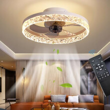 Exlafi Quiet Ceiling Fans with Lights Remote Control, Modern Lighting Fan Ceiling Light LED Dimmable Ceiling Fan Lamps for Bedroom Living Room, Fan