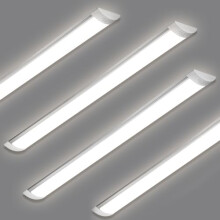 HUMIGA 5FT LED Batten Light, 50W Low Profile Wall Ceiling Surface Mounted Fitting, IP20 Slim Wide Tube Lighting for