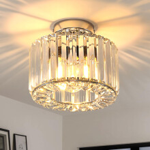 ANWIO Modern Crystal Ceiling Light, Chandeliers Ceiling Light, Semi Flush Light Fittings Ceilings,Hallway Ceiling Light for Bedroom Kitchen