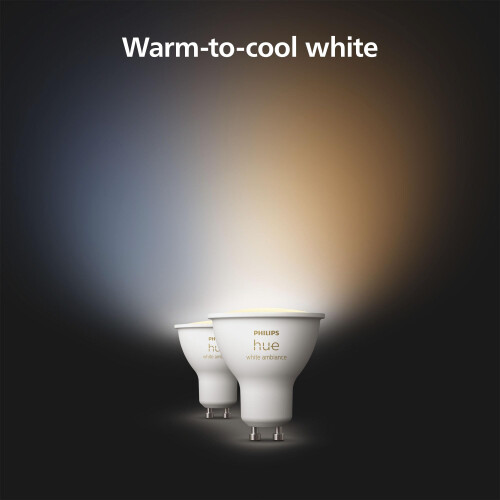 Philips Philips Hue GU10 ? Smart Spotlight ? (2-Pack) White Ambiance 1