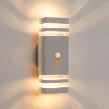 CELAVY Up Down Outside Lights with Motion Sensor, PIR Outdoor Wall Light Mains Powered, IP65 Front Door Porch Light Electric, Security GU10 LED
