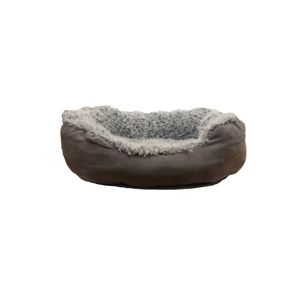 Rosewood Grey Lion Oval Dog Bed, Large, 80X65cm