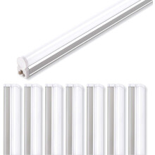 Barrina Led Batten Light 4ft, 8 Packs, T5 Led Tube Lights, 2200lm 6500K Super Bright White LED Garage Lighting, Wall and Ceiling Batten Lights, 20W
