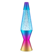 Lava Lamp 2456, Chrome Star Glitter, Clear Liquid, Decorative Base and Cap, Original 14.5 inch LAVA? Motion Lamp to Illuminate Your Mood, Green