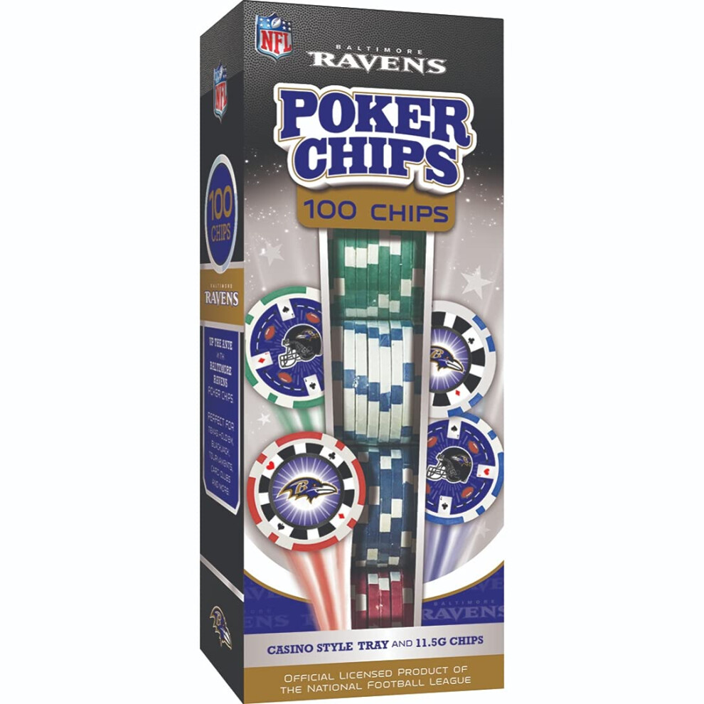 Baltimore Ravens Pokerchips 100 Stuks-image
