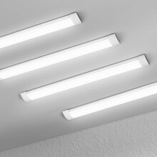 muzha 4 Packs LED Batten Lights?PC Body? 4FT 36W 4000k 3600lm,Low Profile Wall or Ceiling Surface Mounted Fitting for Home/Workshop/Office/School