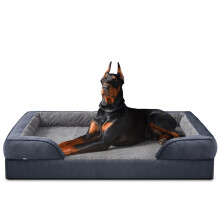 JOEJOY XXL Dog Bed, Orthopedic Memory Foam Dog Beds, Washable Dog Bed, Grey, Fits up to 120lbs, Good for Golden Retriever, Labrador?German