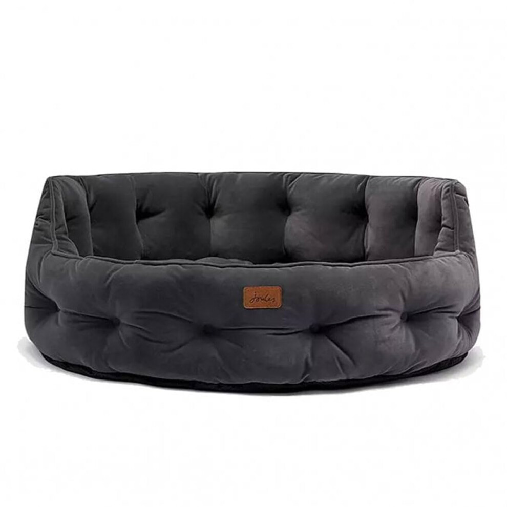 Joules Chesterfield Pet Bed Grey Large