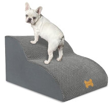 Nepfaivy Dog Steps Stairs for Bed - Non-Slip Pet Stairs for Small Dogs and Cats, 2-Steps Dog Ramp for Sofa with High Density Foam and Removable Cover,