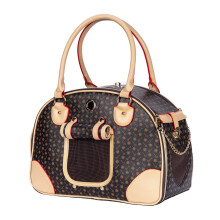 Adriene's Choice Luxury Pet Carrier, Puppy Small Dog Carrier, Cat Carrier Bag, Waterproof Premium PU Leather Carrying Handbag for Outdoor Travel