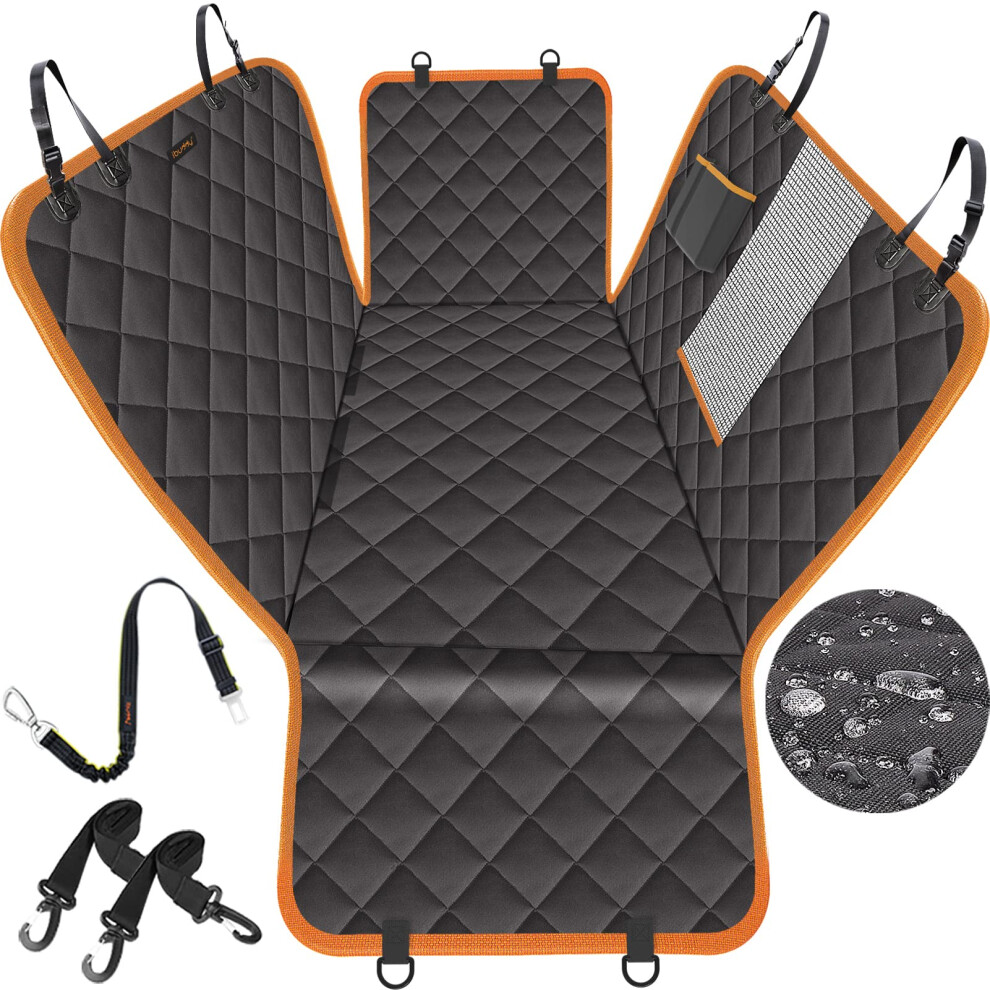 Ibuddy Car Seat Covers For Back Seat, 100% Waterproof, Heavy Duty And Nonslip, Compatible With Most Cars, Suvs, Trucks, Universal Fit Black 5051219342431
