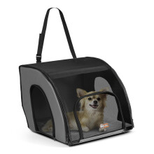 K&H Pet Products Travel Safety Carrier for Pets, Dog Crate for Car Travel, Soft-Sided Carrier for Cats and Small Dogs, Portable Car Seat Kennel,