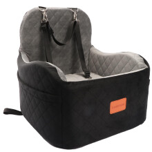 Lealchum Dog Booster Car Seat for Small/Medium Dogs,Memory Foam Elevated Cushion Car Seat for Dogs,Fully Detachable and Washable Pet Portable Car Seat