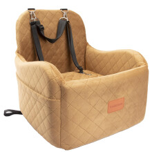 Lealchum Dog Booster Car Seat for Small/Medium Dogs,Puppy Booster Car Seat with Ultra Soft Fabric,Fully Detachable and Washable Car Seat for Dogs,Easy