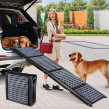 Extra Long 170cm Foldable Dog Ramps Large Dogs, Dog Ramp for Car with Non-Slip Rug Surface, Pet Ramp Stairs Portable,Portable Dog Steps for Medium &