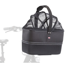 Trixie dog bike basket for front up to 13.2 lbs ? 16.1 ? 18.5 ? 11.4 inches ? dog bicycle basket for handlebars ? includes rain cover and mesh top,