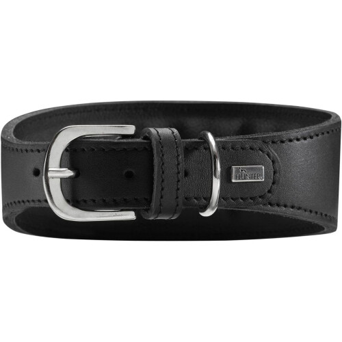 Hunter HUNTER Super Soft Leather Padded Greyhound Collar 47 (S-M) Black