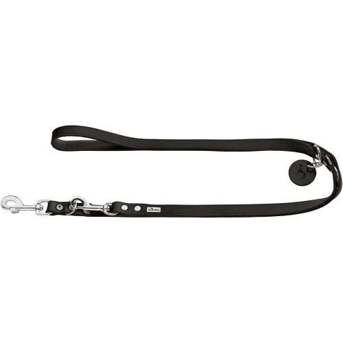 Hunter HUNTER Training leash, 20/200 Soft genuine cow leather, black
