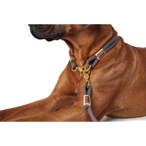 Hunter HUNTER Adjustable leash Sansibar Rantum, 12/200 Rope, grey 1