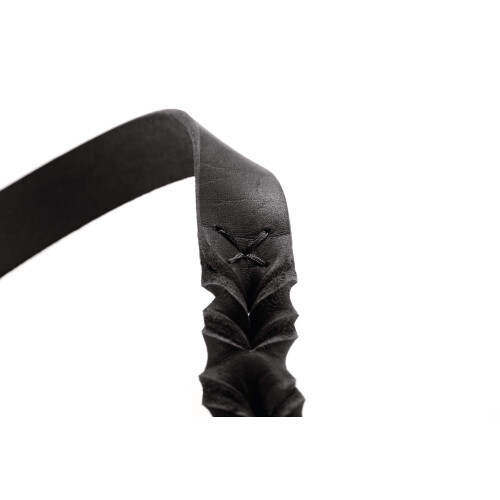 Hunter HUNTER Sansibar SOLID Adjustable Dog Lead Leather Braided Heavy Duty Elegant 2 x 200 cm Black 2