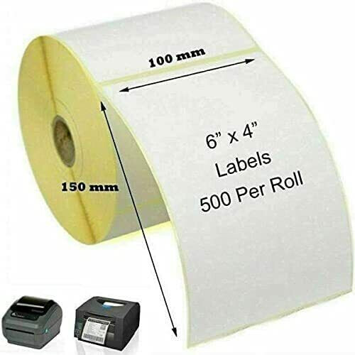 1000 Direct Thermal Labels 76x39mm 25mm Core for Zebra 2