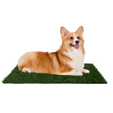 Artificial Grass Puppy Pee Pad for Dogs and Small Pets - 20x25 Reusable 3-Layer Training Potty Pad with Tray - Dog Housebreaking Supplies by