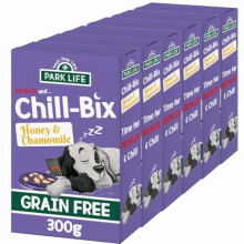 PARK LiFE, Chill-Bix Calming Dog Treats 6x300g Box Bulk Pack, Honey & Chamomile, Bedtime Biscuits, Helps relax anxious dogs, Puppy friendly,