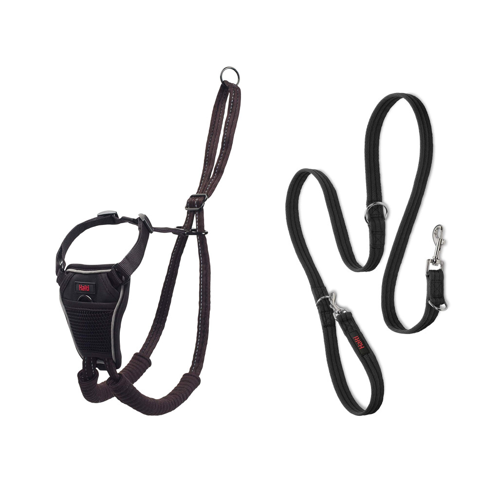 Company Of Animals Black Halti No Pull Harness & Halti Training Leash Combination Pack - Stop Your Dog Pulling On The Leash. Adjustable, Large