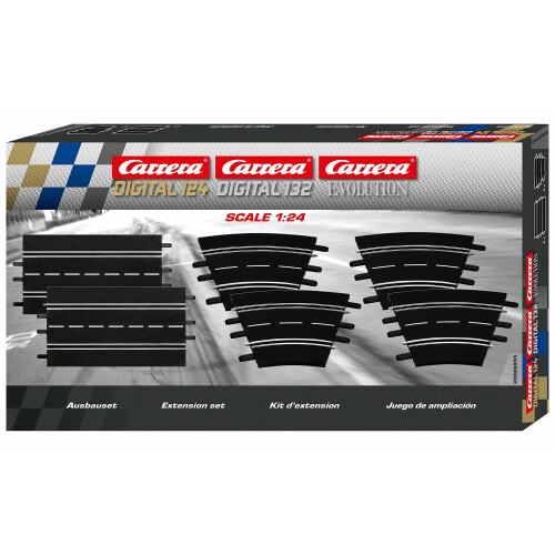Carrera Carrera Evolution 20026955 Extension Set (2 straights, 4 Curves 1/30?), Black