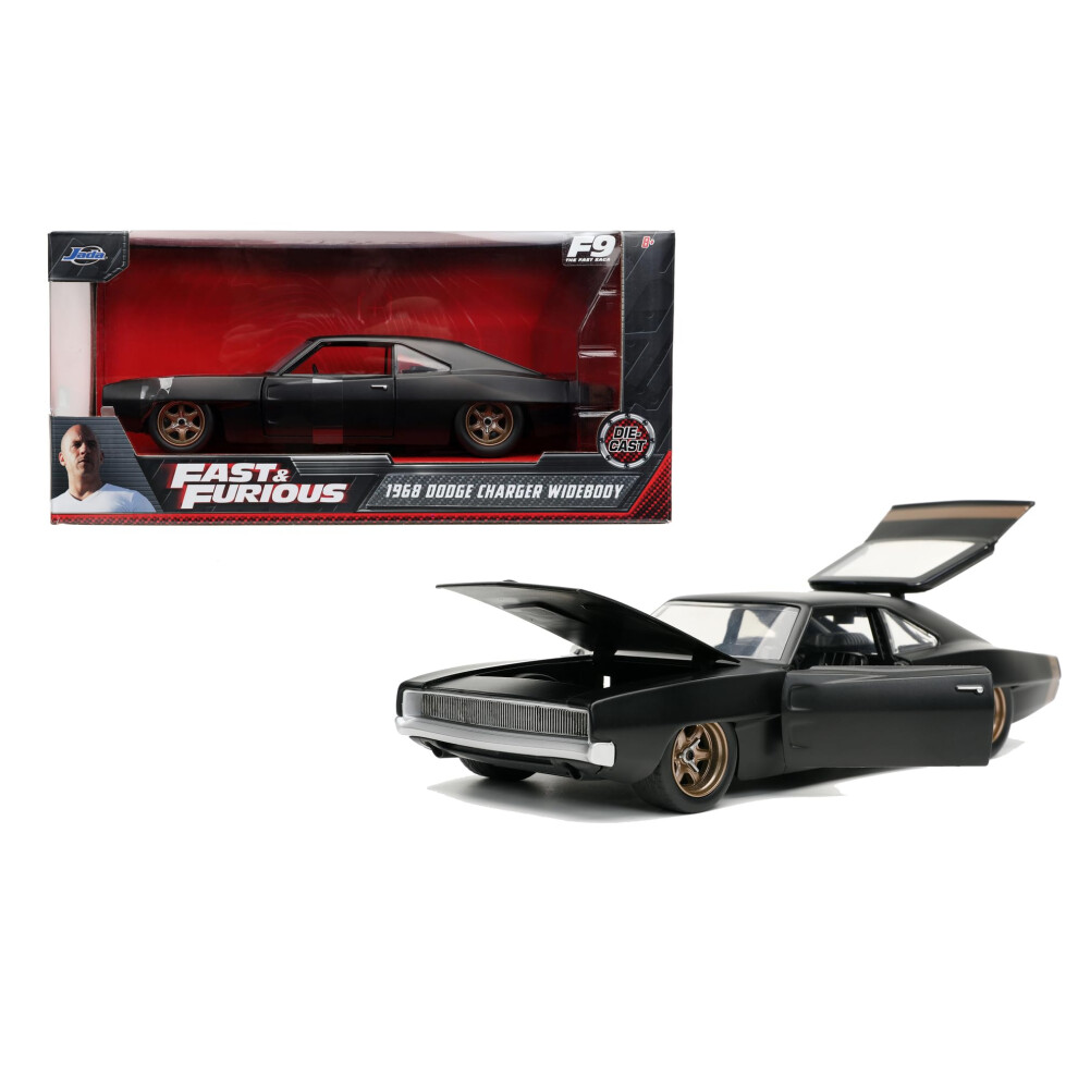 Jada Toys 253203075 Fast & Furious 1968 Dodge Charger 1:24 Die-Cast Car Known From The Movies, Muscle Car
