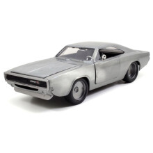 Jada 253203047 The Fast And The Furious 1:24 7 1968 Dodge Charger R/T-JA97336, metallic